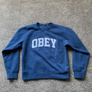 Obey Blue Sweatshirt - XS